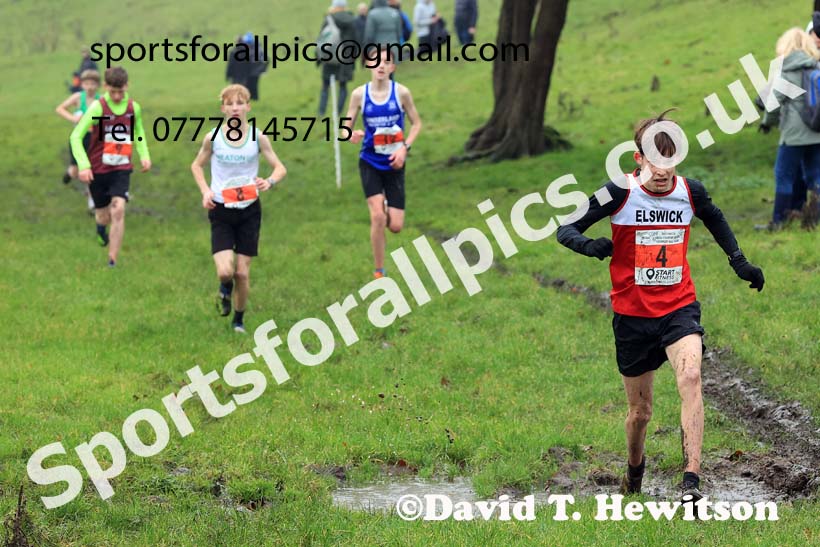 Boys under-15s 2023 NECAA Cross Country Relays, Thornley Hall Farm, Peterlee, County Durham. Photo: David T. Hewitson/Sports for All Pics